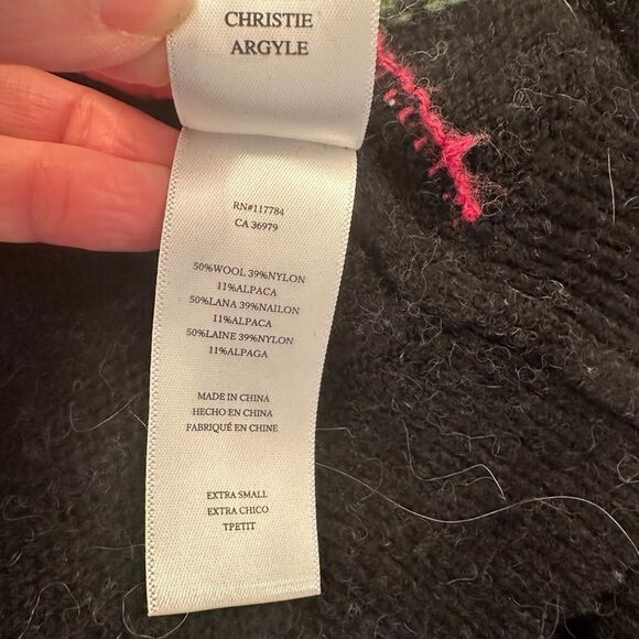 Colorful Rails Argyle Sleeveless Sweater Vest - Size XS - Picture 6 of 11